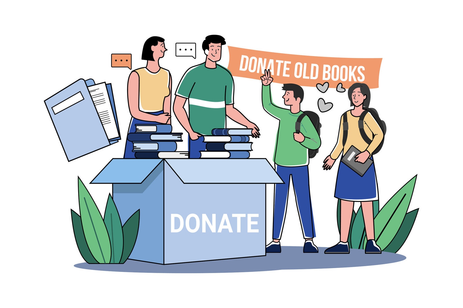 M657_Charity and Donation Illustration Pack