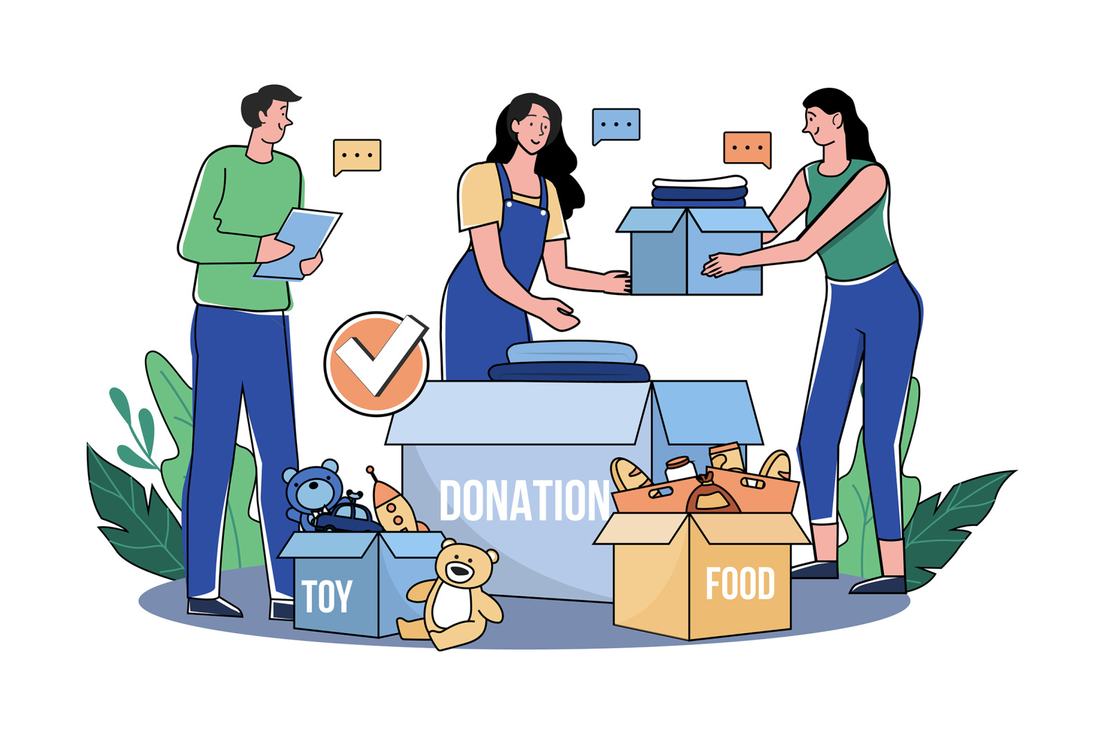 M657_Charity and Donation Illustration Pack