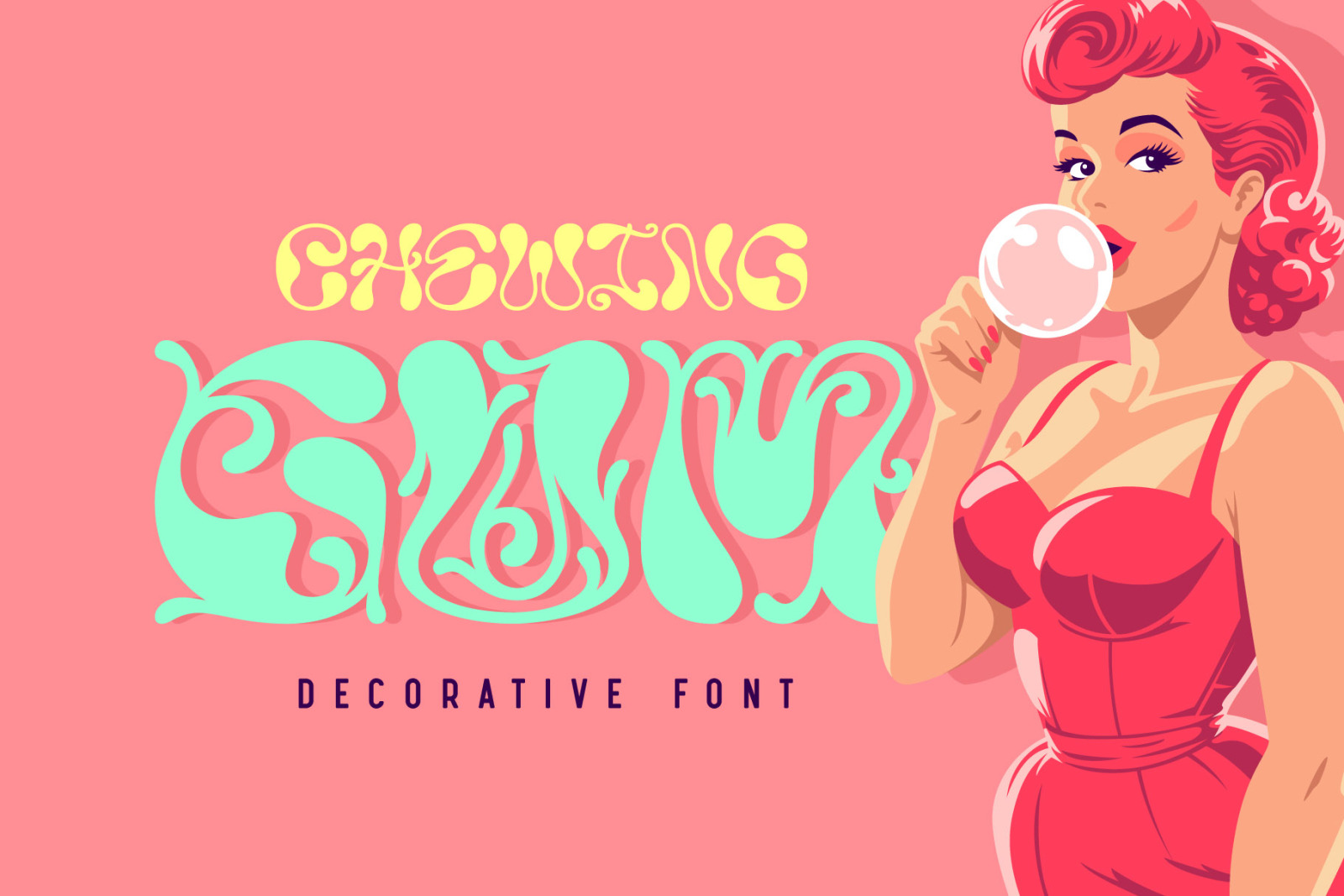 Chewing Gum - Font and Vector Bonus!