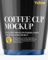 Coffee Cup With Sleeve Mockup - Front View