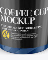 Coffee Cup With Sleeve Mockup - Front View (High-Angle Shot)