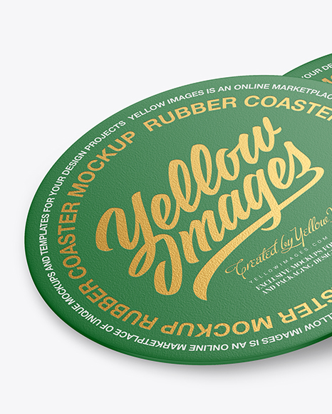 Stack of Rubber Beverage Coasters Mockup