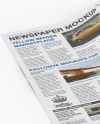 Newspaper Mockup - Half Side View (High-Angle Shot)