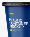 Matte Plastic Container Mockup - Front View