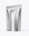 Matte Metallic Stand-up Pouch Mockup - Half Side View