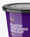 Glossy Plastic Container Mockup (High-Angle Shot)