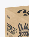 Kraft Paper Box Mockup - Half Side View (High-Angle Shot)