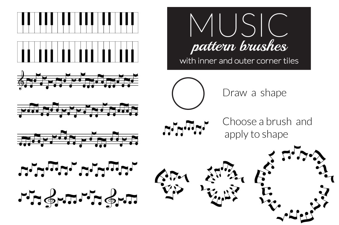 Music brushes for Adobe Illustrator