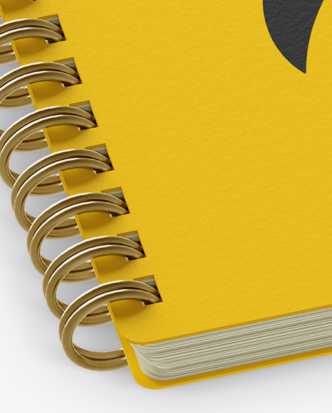 Notebook Mockup - Half Side View (High Angle Shot)