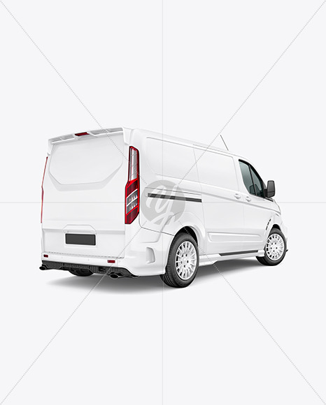 Panel Van Mockup - Back Half Side View