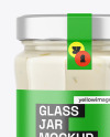 Clear Glass Jar with Tar Tar Sauce Mockup