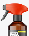 Amber Plastic Spray Bottle Mockup