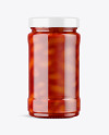 Clear Glass Jar with Beans Mockup