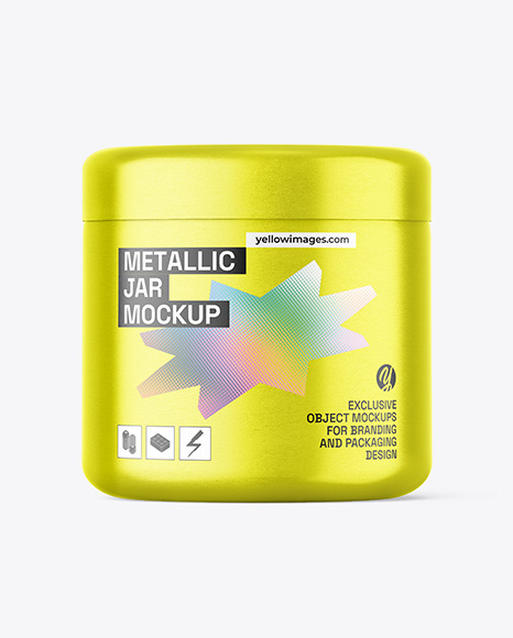 Metallic Jar Mockup - Scrubs mockup psd