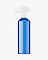 Blue Plastic Spray Bottle Mockup