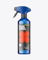 Blue Plastic Spray Bottle Mockup