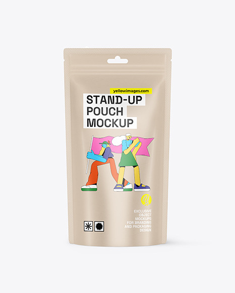 Paper Stand up Pouch Mockup