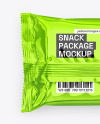 Glossy Metallic Snack Package Mockup