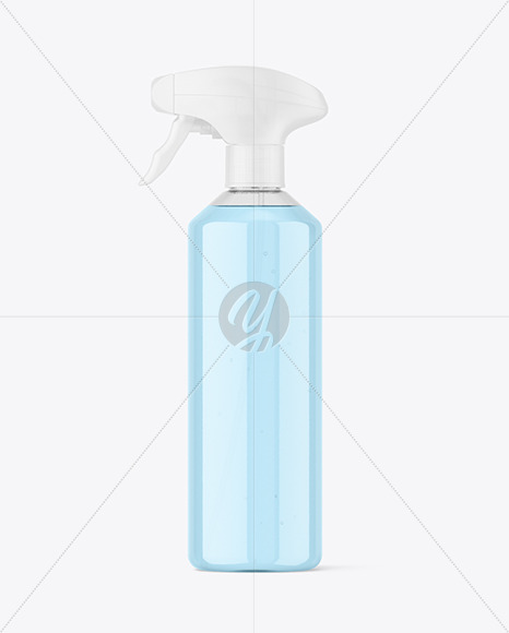 Clear Plastic Spray Bottle Mockup