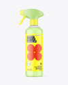 Clear Plastic Spray Bottle Mockup