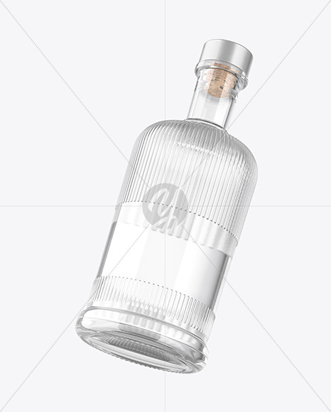 Clear Glass Vodka Bottle Mockup