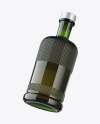 Green Glass Whisky Bottle Mockup