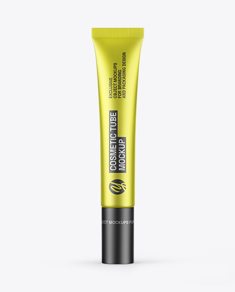 Matte Metallic Cosmetic Tube Mockup - Hand soap bottle