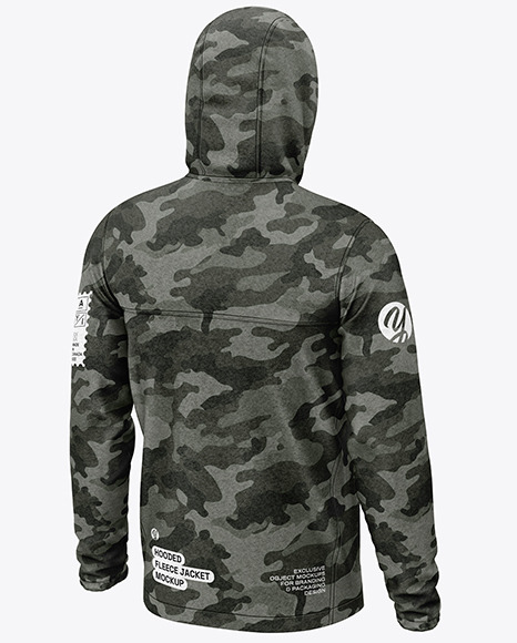 Hooded Fleece Jacket Mockup