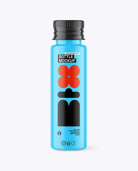 Matte Bottle With Label Mockup