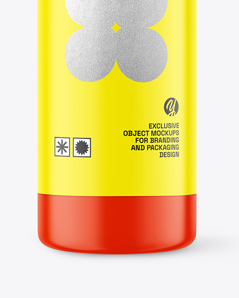 Matte Bottle With Label Mockup