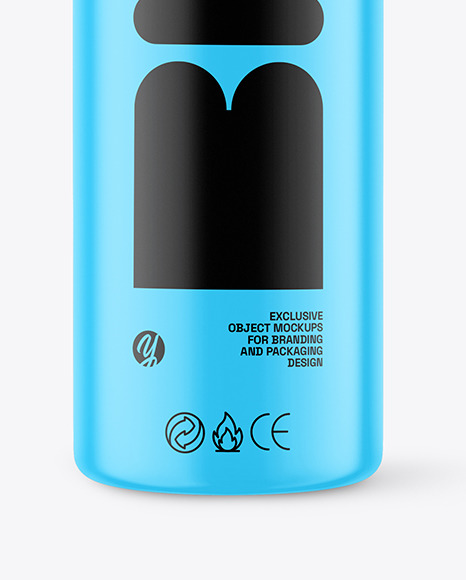 Matte Bottle With Label Mockup