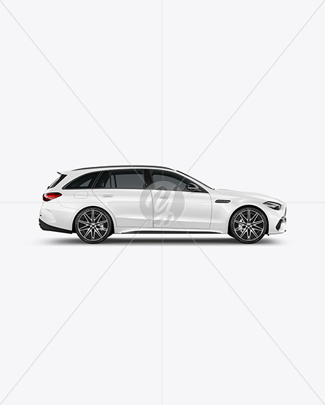 Station Wagon Mockup - Side View