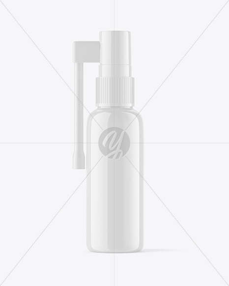 Glossy Spray Bottle Mockup