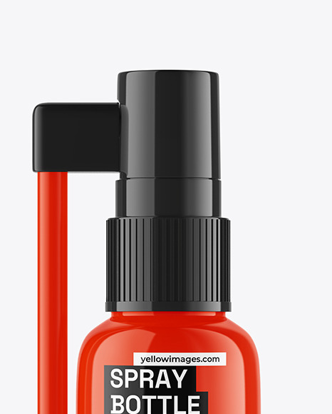 Glossy Spray Bottle Mockup