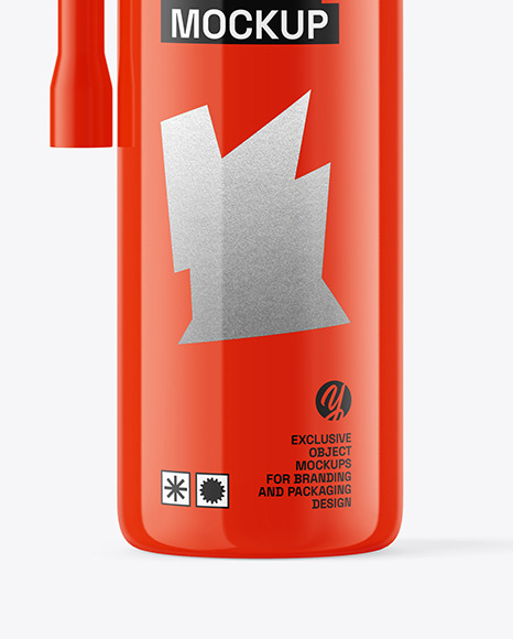 Glossy Spray Bottle Mockup