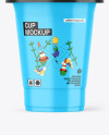 Glossy Cup With Straw Mockup