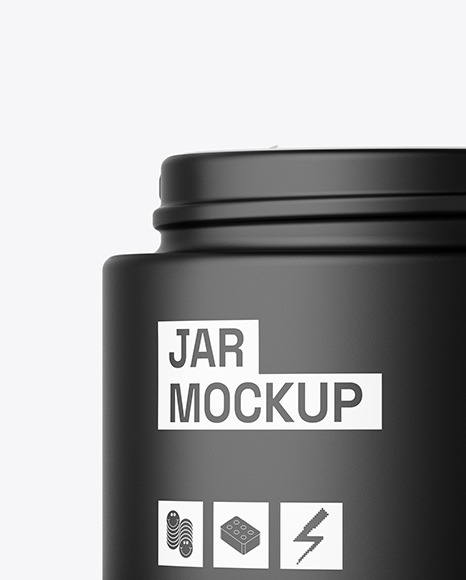 Matte Jar W/ Wooden Cap Mockup