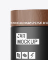 Matte Jar W/ Wooden Cap Mockup