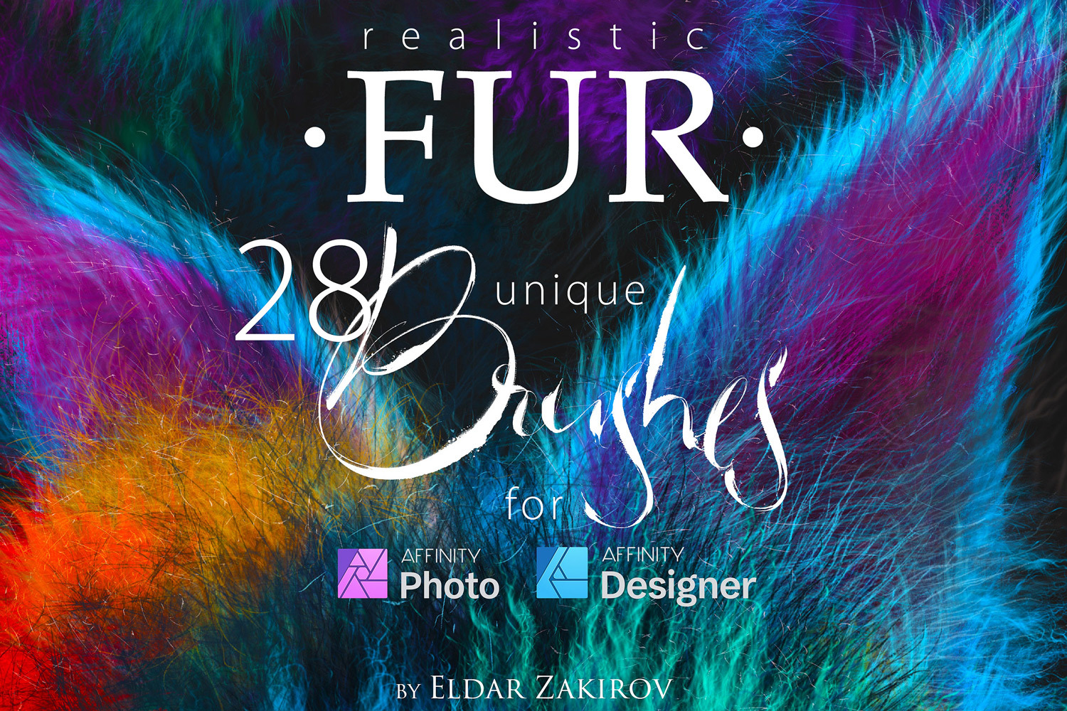 Realistic FUR Brushes for Affinity Photo &amp; Designer