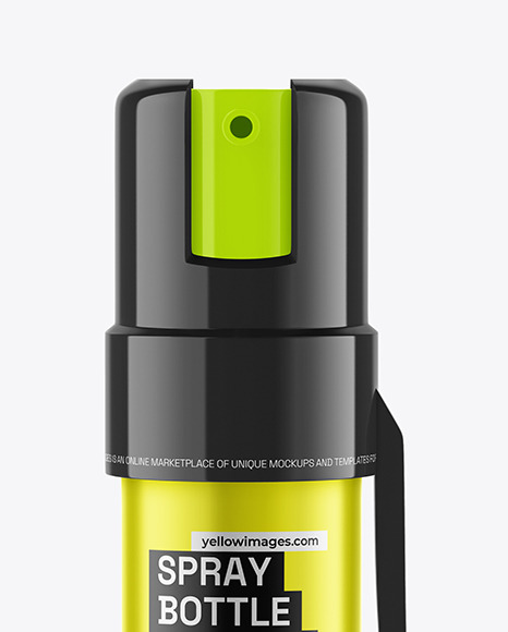 Matte Metallic Spray Bottle Mockup