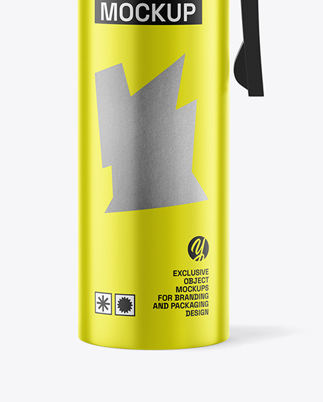 Matte Metallic Spray Bottle Mockup