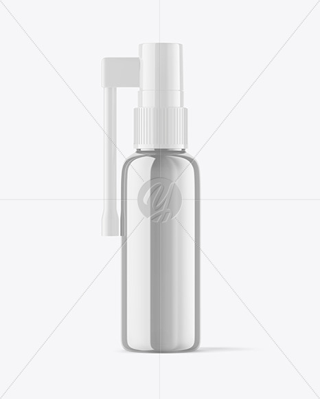 Metallic Spray Bottle Mockup