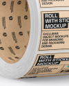 Roll with Kraft Stickers Mockup