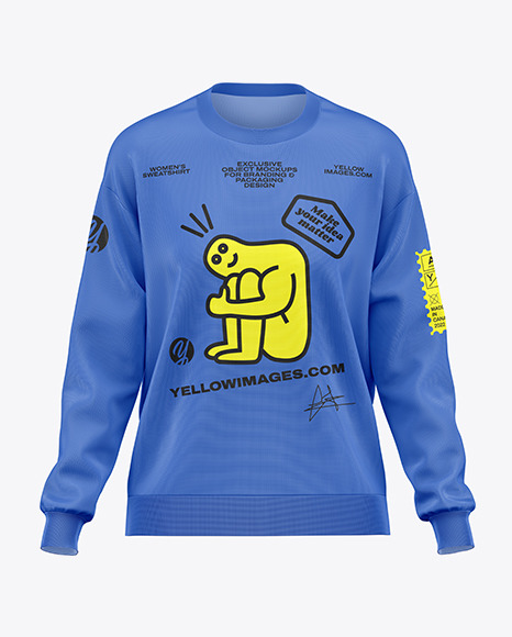 Women's Oversize Sweatshirt Mockup - Front View