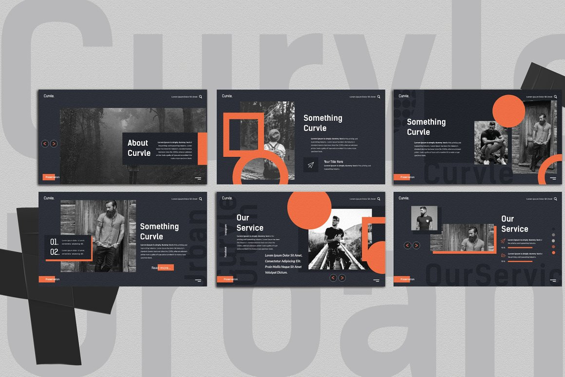 Curvle Powerpoint Template