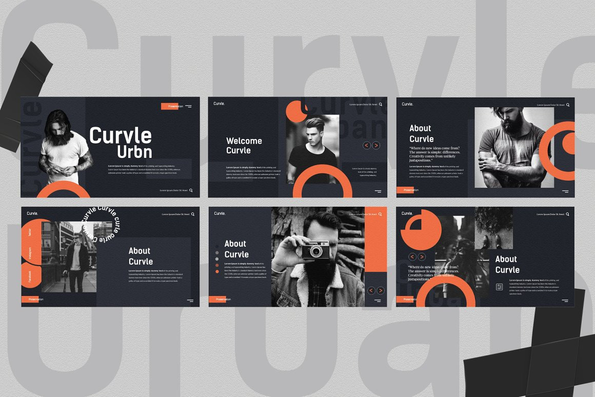 Curvle Google Slide Template