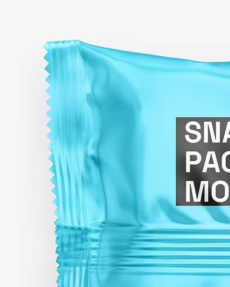 Matte Metallic Snack Package Mockup