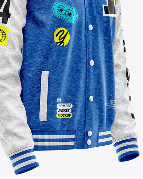 Heather Varsity Jacket Mockup