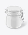 Glossy Jar With Clamp Lid Mockup Glossy Jar With Clamp Lid Mockup