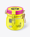 Glossy Jar With Clamp Lid Mockup Glossy Jar With Clamp Lid Mockup